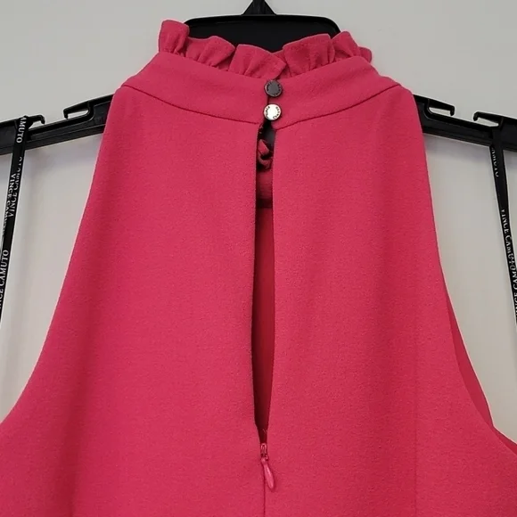 Vince Camuto halter shift dress hot pink 4